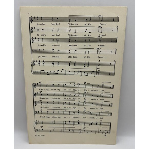 Climbing Jacobs Ladder Choir Sheet Music 1953 Frederic Fay Swift Belwin - Picture 6 of 7